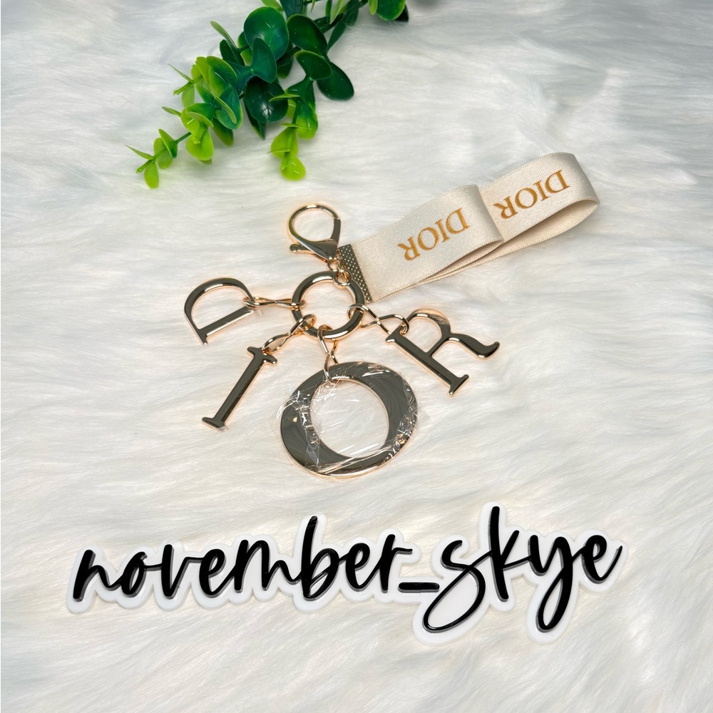 Dior Gold Letter Keychain/Bag Charm